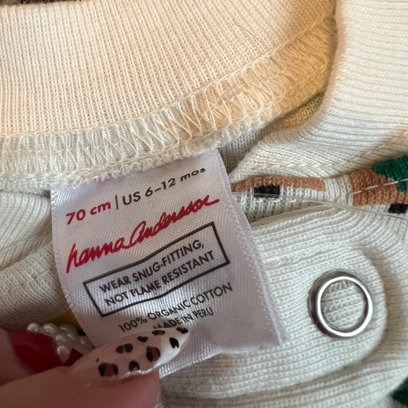 NWT Hanna Andersson baby zip footless sleeper 6-12 mos gardening print cotton - Picture 3 of 3